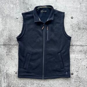 Smartwool Vest Mens XL Navy Blue Recycled Wool Blend Full Zip Fleece Outdoor